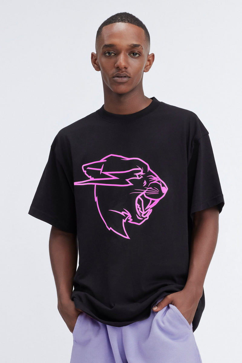 Beast Panther UV Reactive S/Sleeve Tee - Black/Pink - Default / XXS/Y12