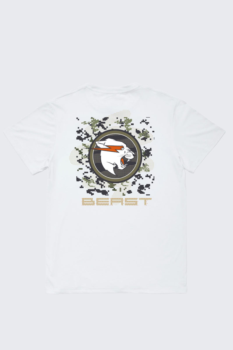Youth 8 Bit Camo Tee - SM (6/7) / White