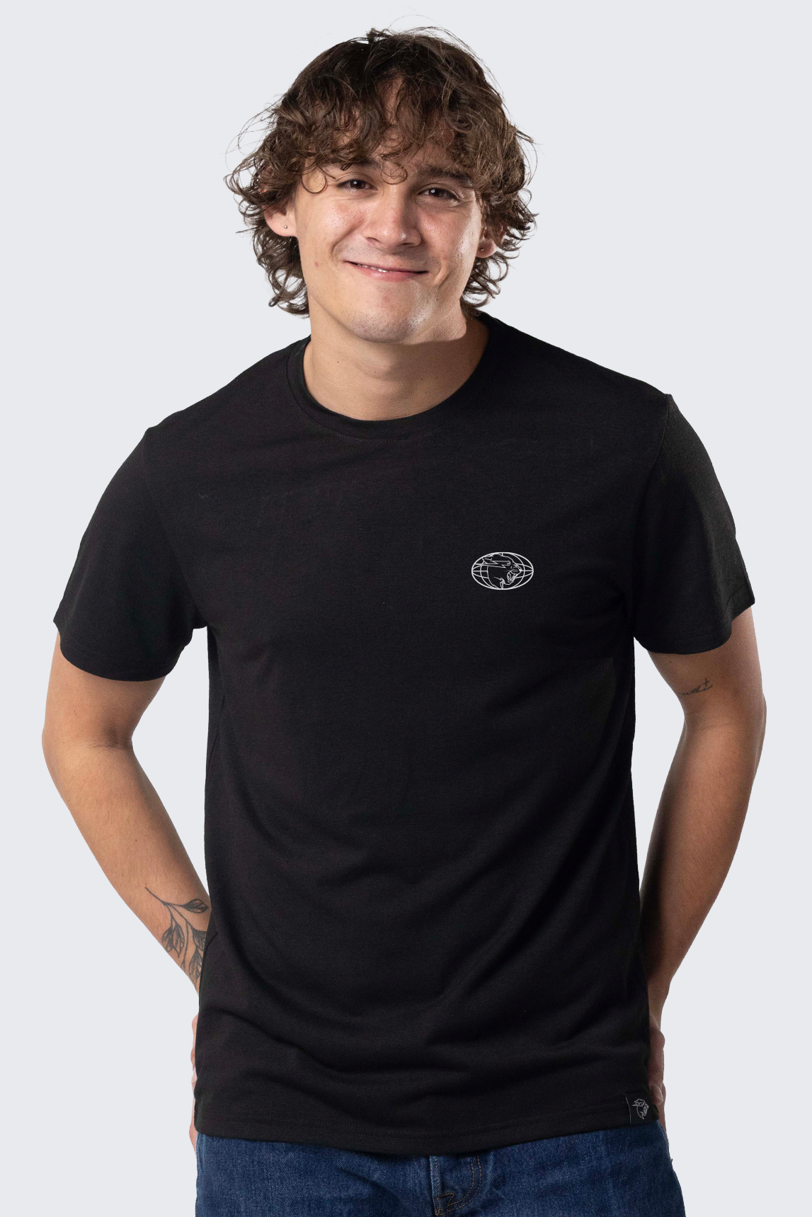 Adult-Stealth-Globe-Tee-Black-front-model-1.png