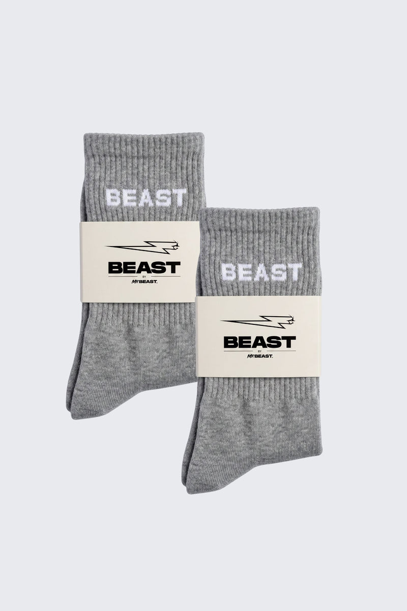 2 Pack Gray Beast Socks Bundle