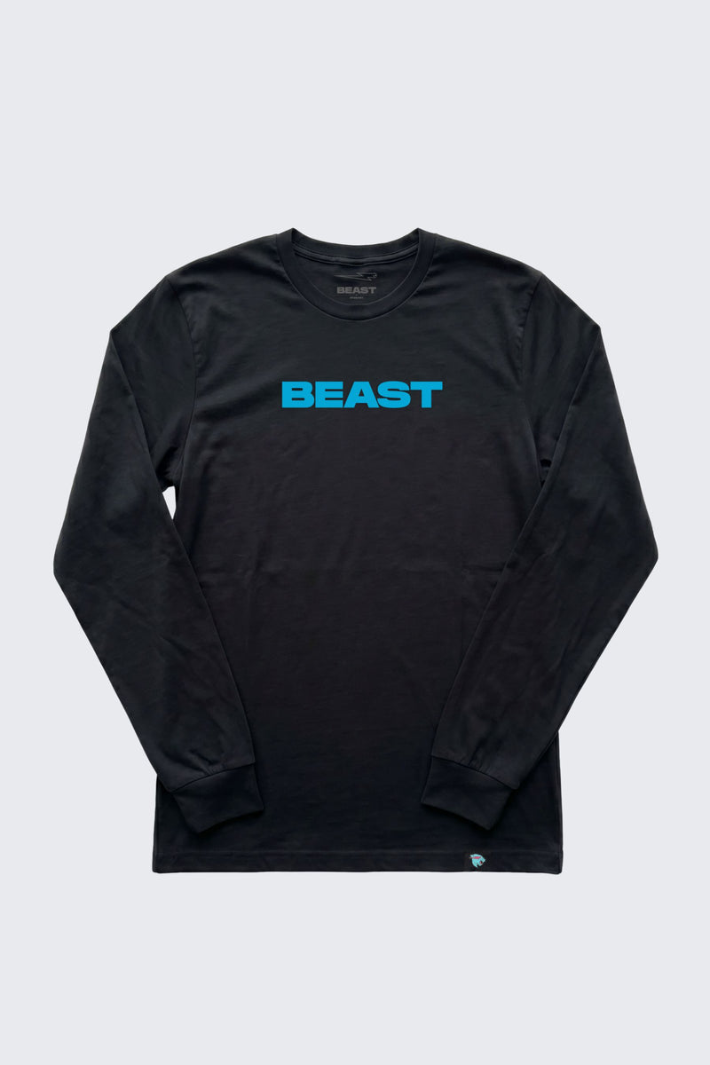 Beast Originals Long Sleeve Tee - Black/Blue / SM (6/7)