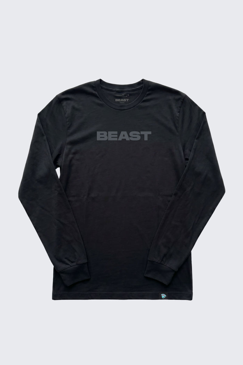 Beast Originals Long Sleeve Tee - Black/Charcoal / MD (8/9)