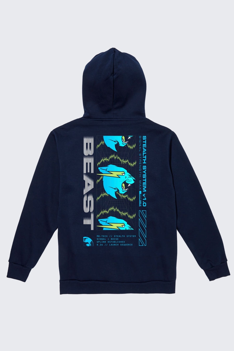 Beast Noise Hoodie - Navy / SM (6/7)
