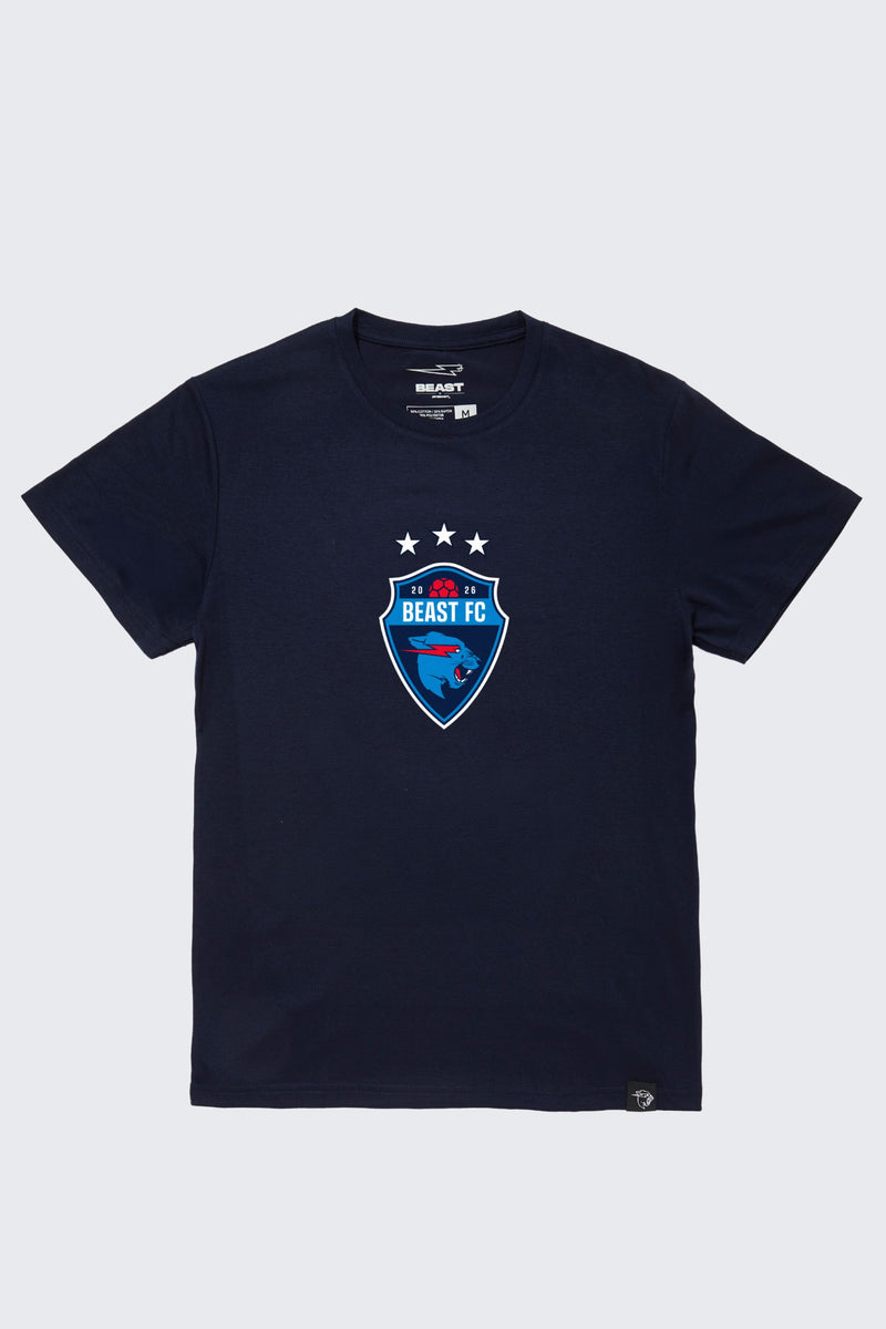 Beast FC Soccer Crest Tee - SM (6/7) / Navy