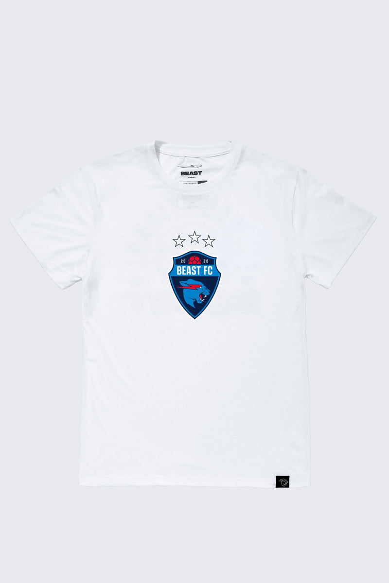 Beast FC Soccer Crest Tee - SM (6/7) / White