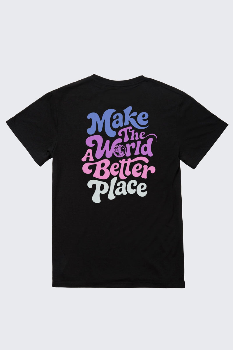 Make the World a Better Place Retro Tee - Black / SM (6/7)