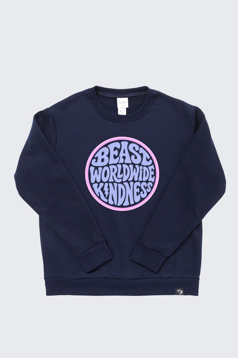 Beast Worldwide Kindness Crew Sweatshirt - Navy / SM (6/7)