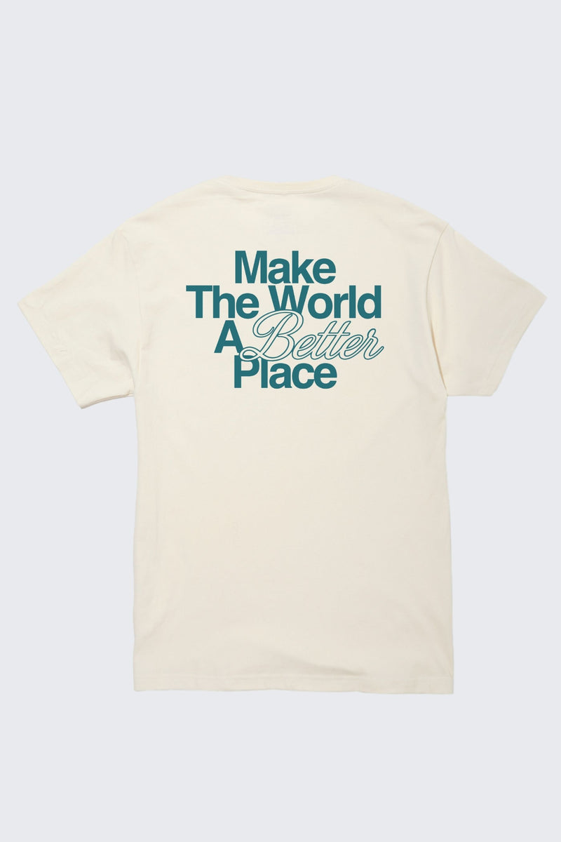 Make the World a Better Place Tee - Natural / SM (6/7)