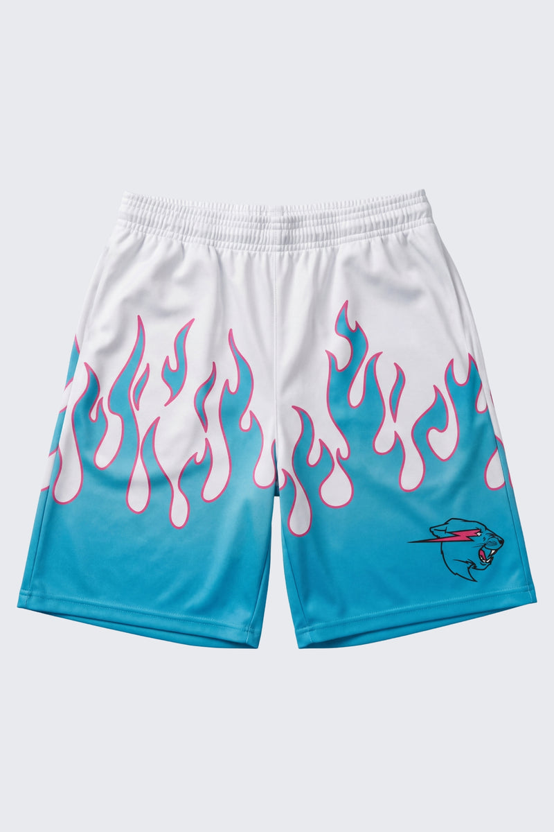 Beast Athletics Flame Shorts - SM (6/7) / White
