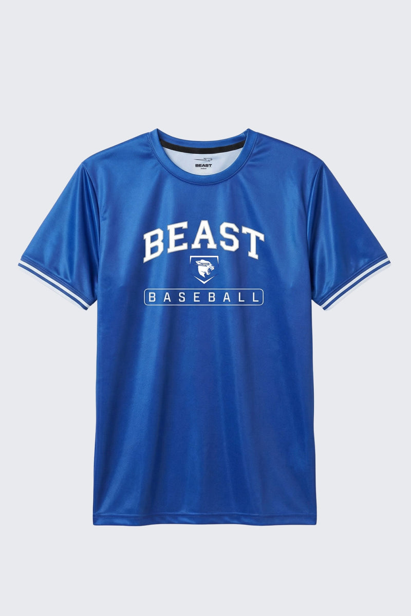 Beast Baseball Jersey Tee - SM (6/7) / Blue