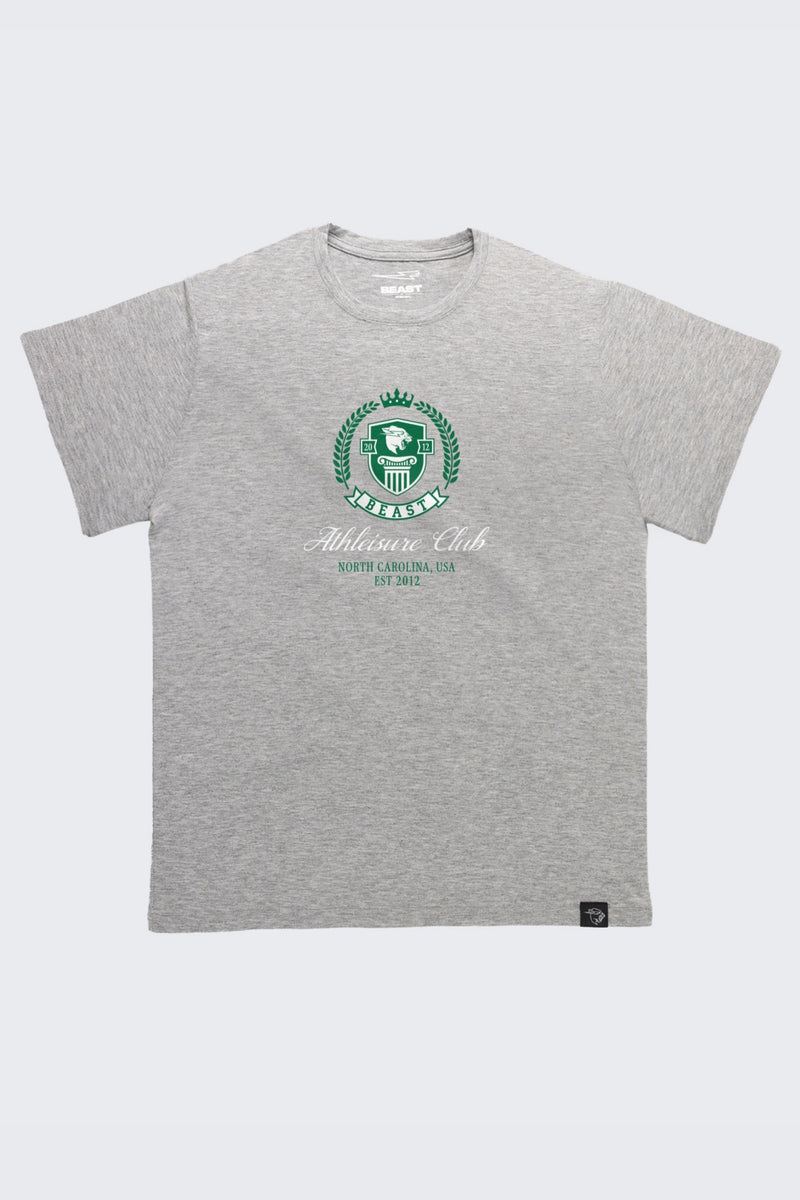 Beast Athleisure Club Crest Tee - SM (6/7) / Heather gray