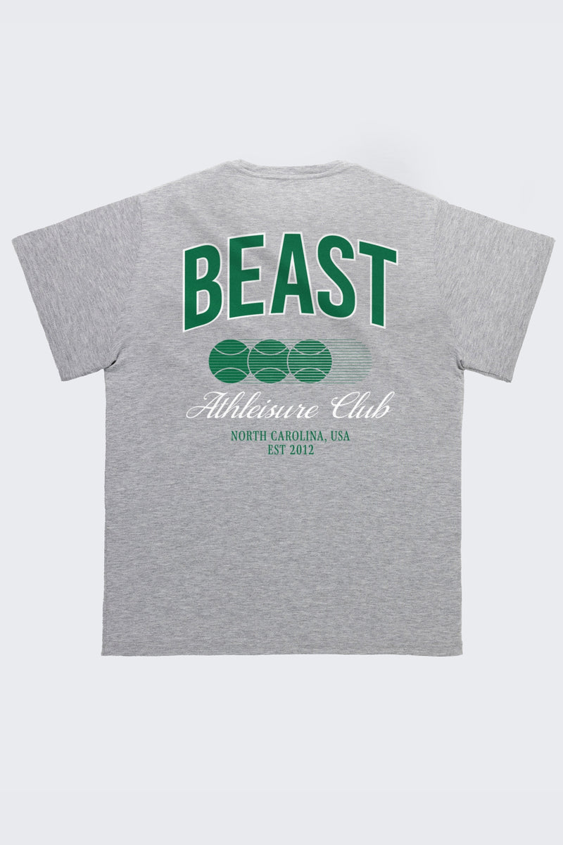 Beast Athleisure Club Tennis Tee - SM (6/7) / Heather gray