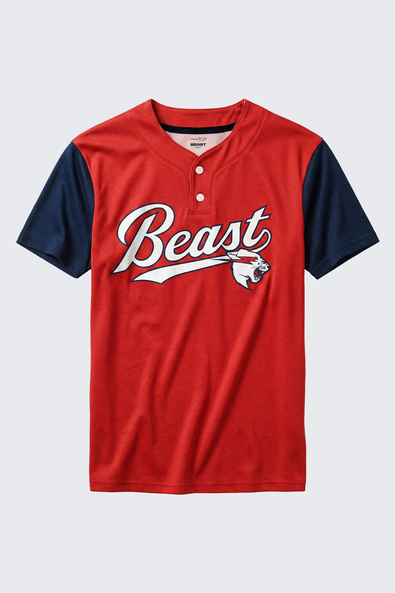 Classic Beast Baseball Practice Jersey - SM (6/7) / Red