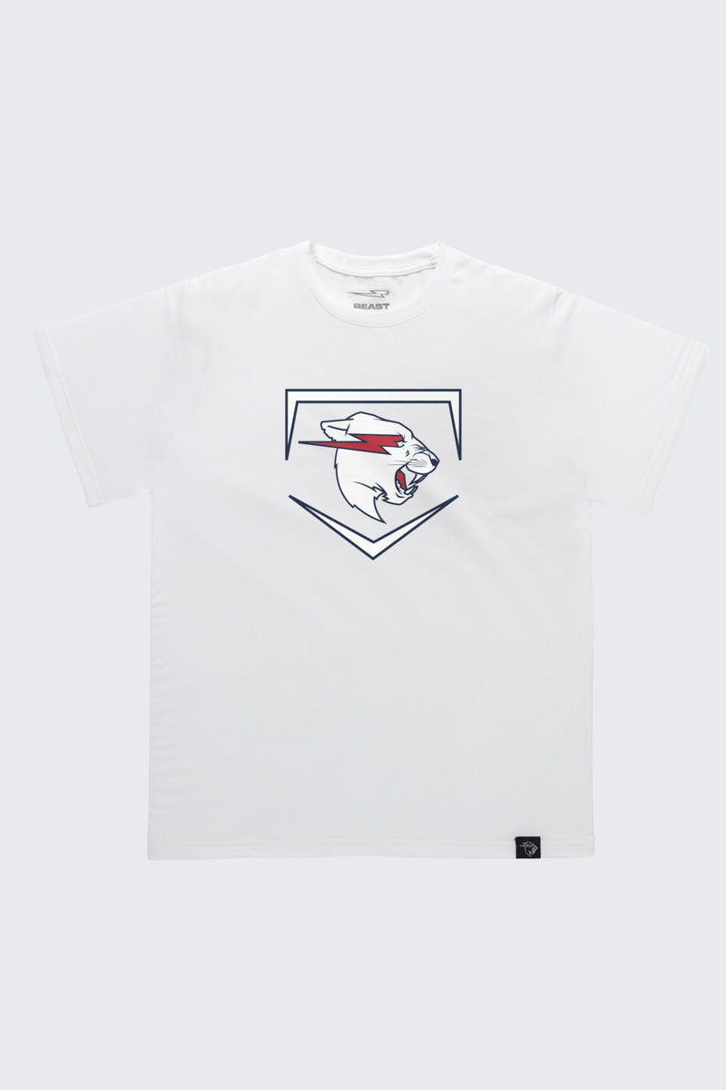 Classic Beast Plate Tee - SM (6/7) / White
