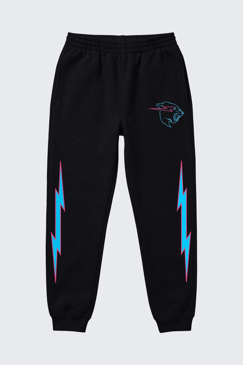 Glow in the Dark Bolt Sweat Joggers - Black / SM (6/7)