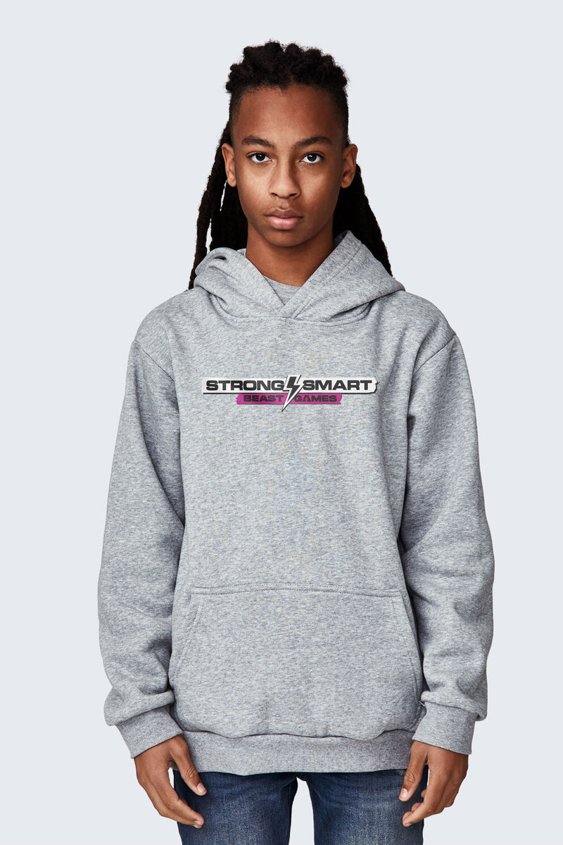 Beast Games Strong Smart Hoodie - MD (8/9) / Heather gray