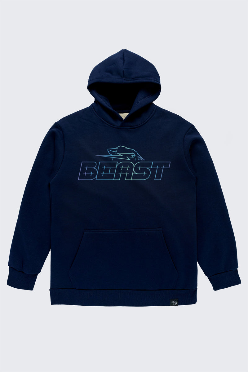 Gradient Beast Hoodie - SM (6/7) / Navy