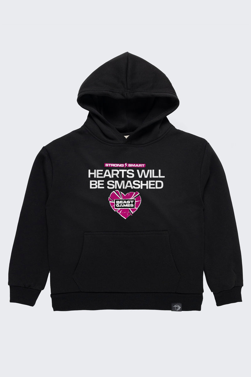 Beast Games Hearts will be Smashed Hoodie - MD (8/9) / Black