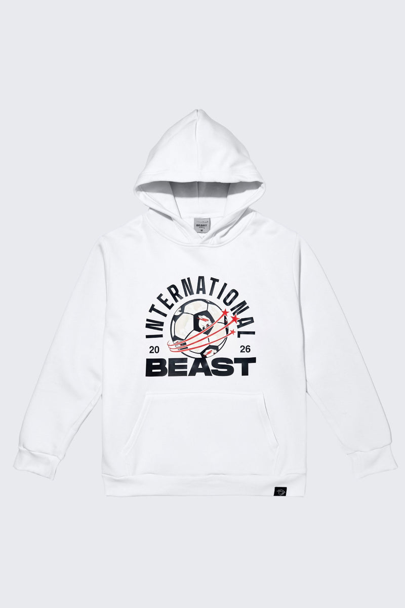 International Beast Soccer Hoodie - MD / White/Black