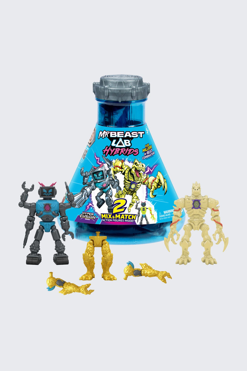 MrBeast Lab Hybrids Action Figure 2-pack – Hyper Fusion Series - Lab-Bot/Skeleton