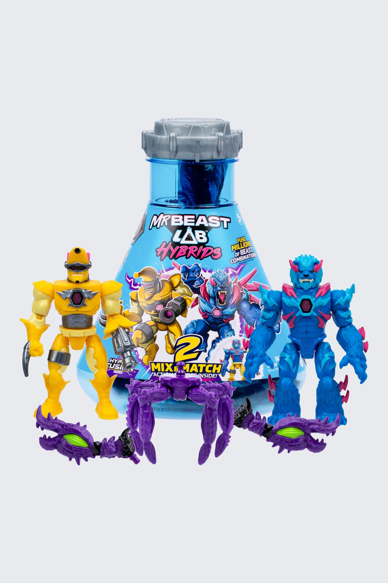 MrBeast Lab Hybrids Action Figure 2-pack – Hyper Fusion Series - Liger/Banana-Man
