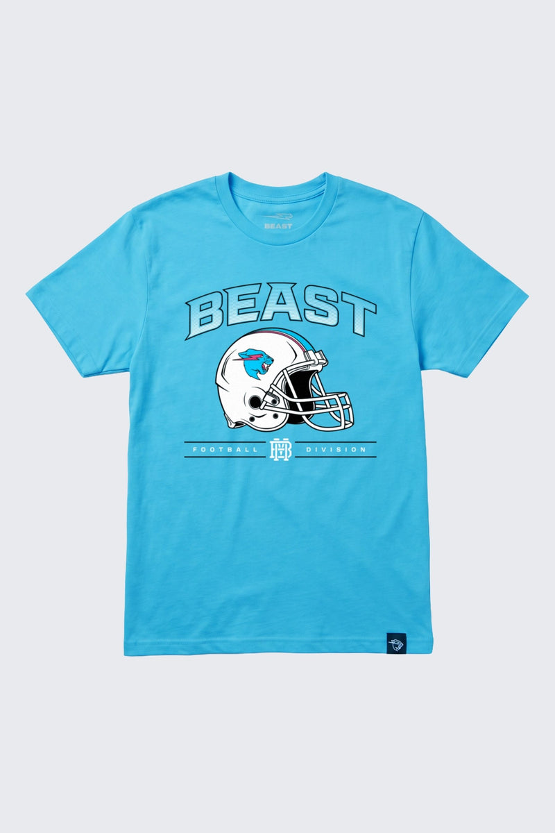 Beast Football Division Tee - Beast Blue / SM (6/7)