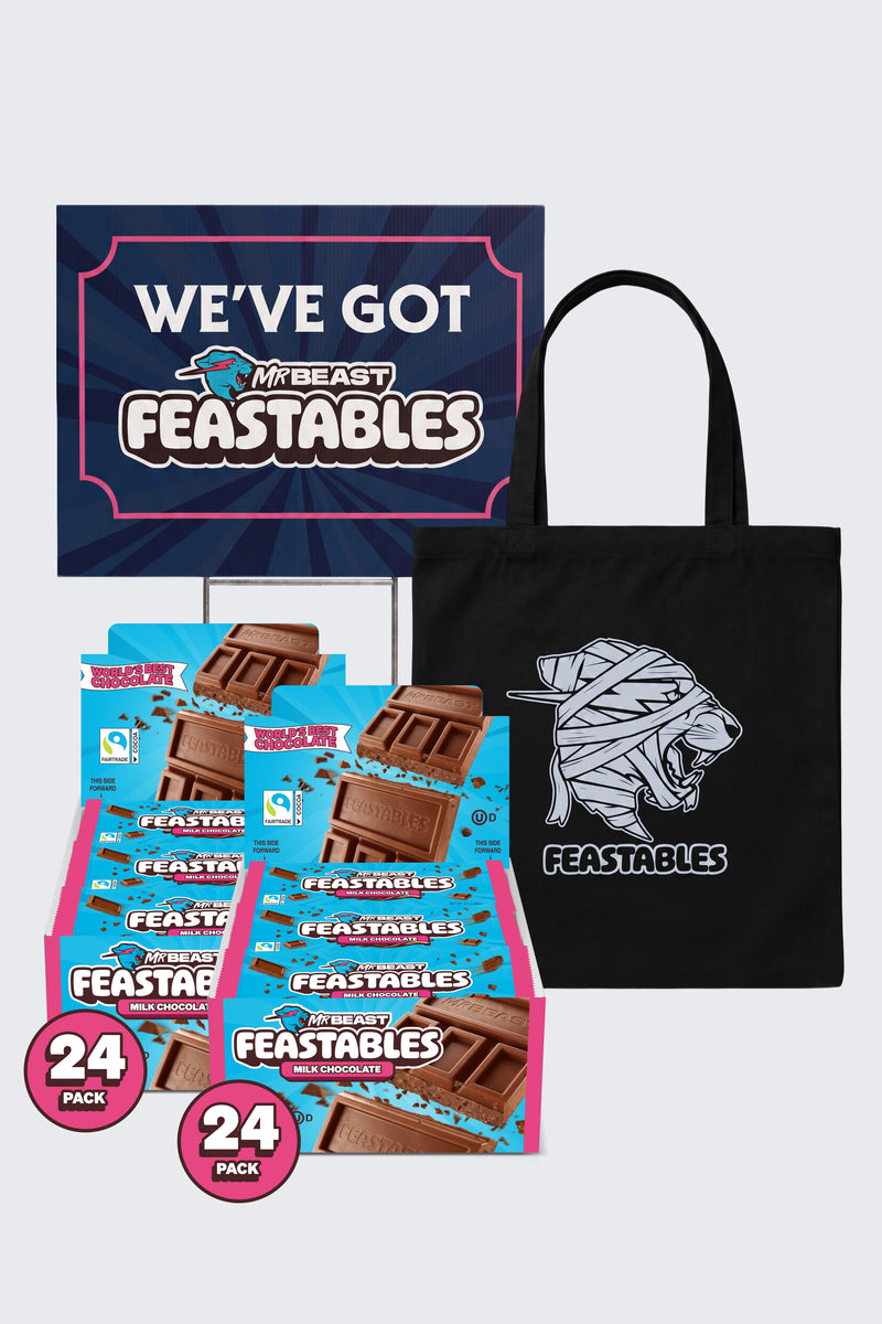 Feastables Halloween Standard Size Chocolate Bundle - Milk Chocolate Bars (24) / Milk Chocolate Bars (24)