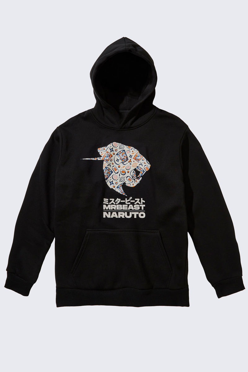 MrBeast x NARUTO Pansaheddo Hoodie - SM (6/7) / Black
