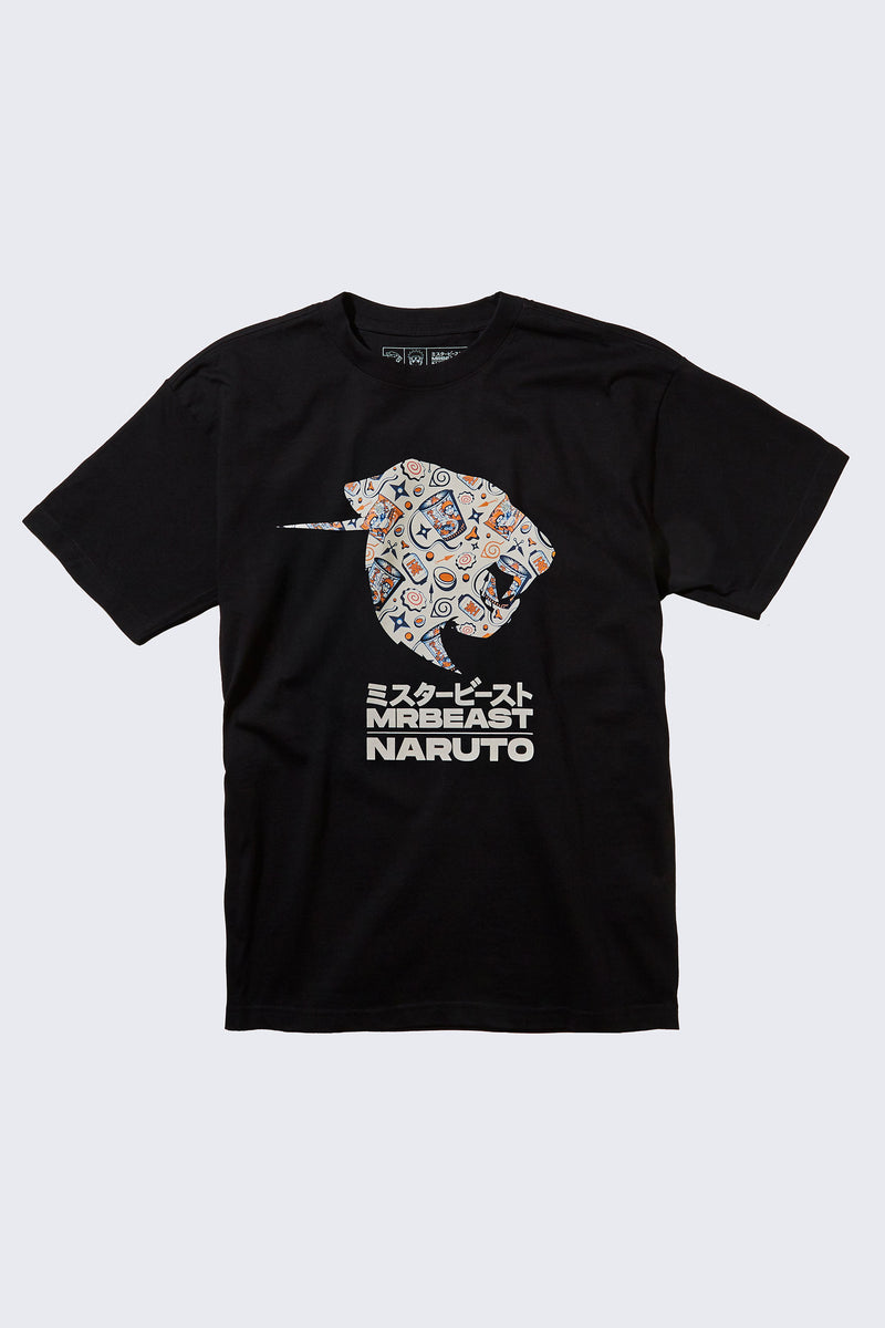 MrBeast x NARUTO Pansaheddo Tee - SM (6/7) / Black