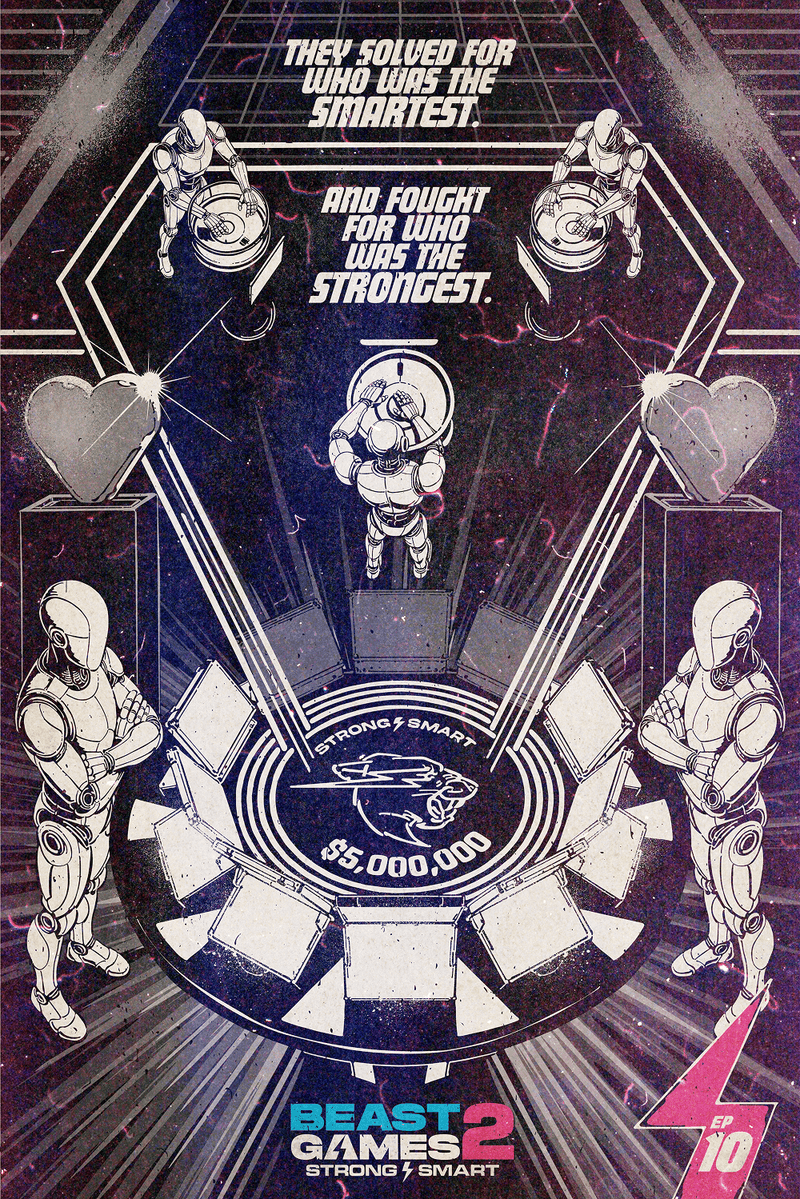 Beast Games Collectible Poster - Episode 10 - Black & White