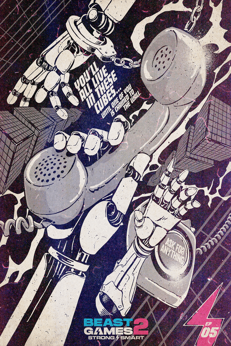 Beast Games Collectible Poster - Episode 5 - Black & White