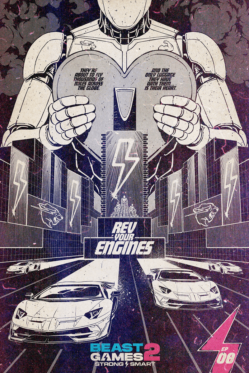 Beast Games Collectible Poster - Episode 8 - Black & White