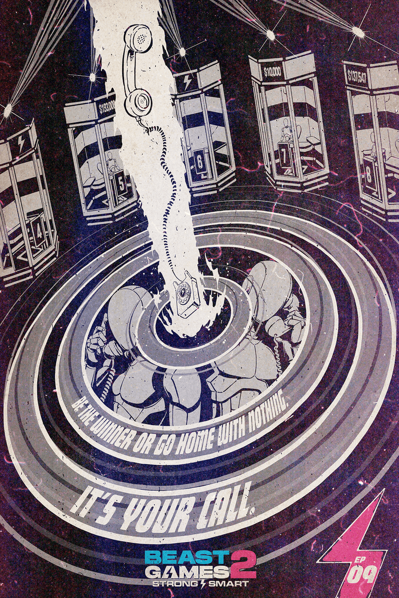 Beast Games Collectible Poster - Episode 9 - Black & White
