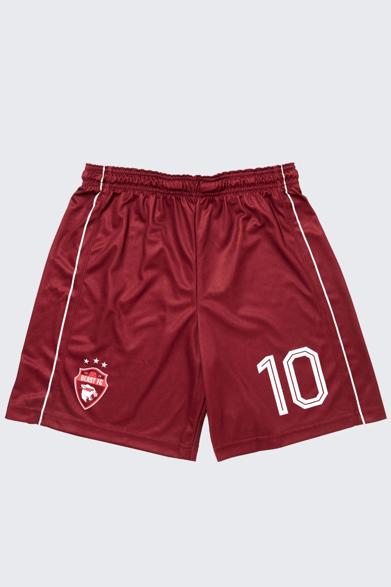 Beast FC Soccer Shorts - SM (6/7) / Red