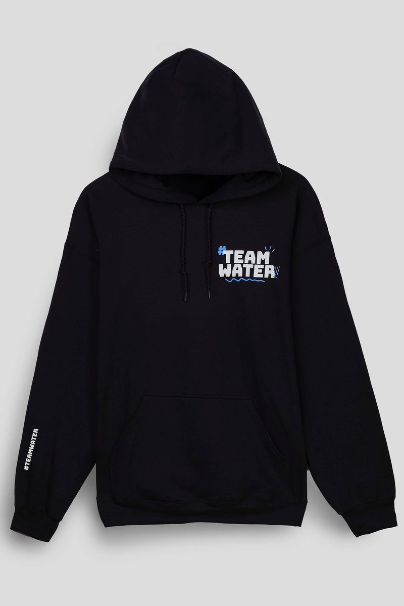 Teamwater Hashtag Hoodie - Black - SM (6/7) / Black