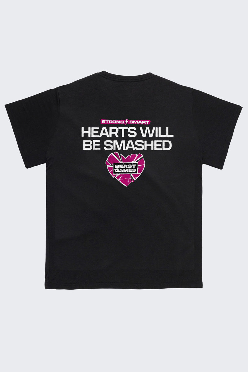 Beast Games Hearts will be Smashed Tee - MD (8/9) / Black