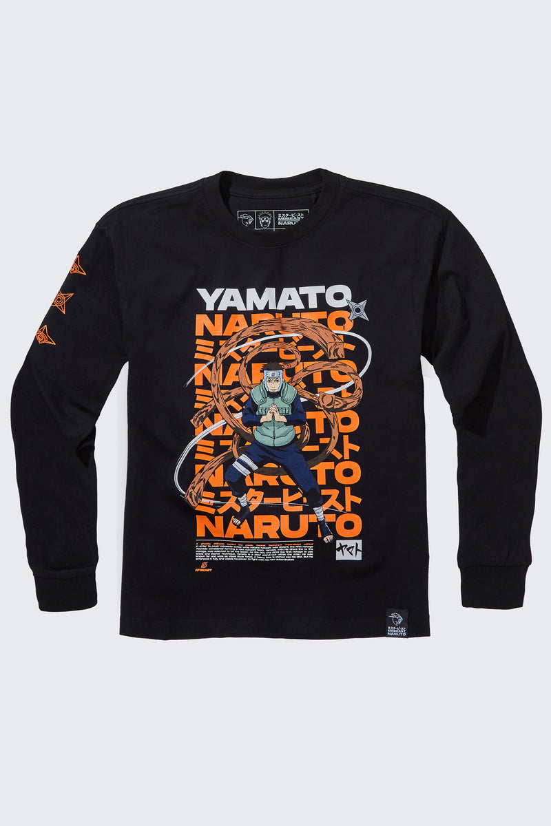 MrBeast x NARUTO Yamato Long Sleeve Tee - SM (6/7) / Black