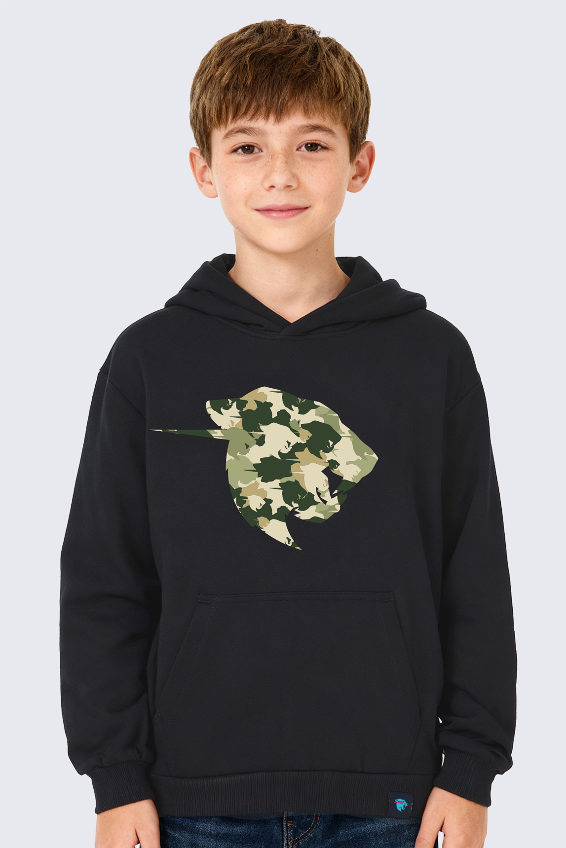 Youth-Recruit-Hoodie-black-front-model-1.png